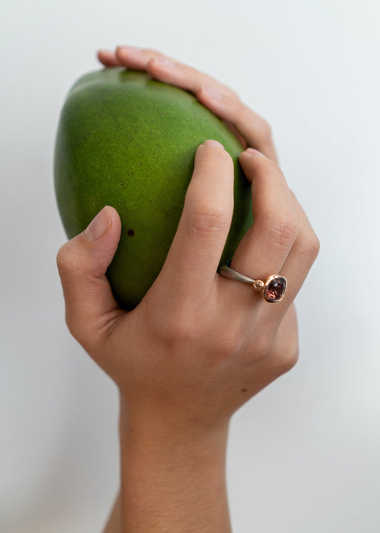 two toned statement ring